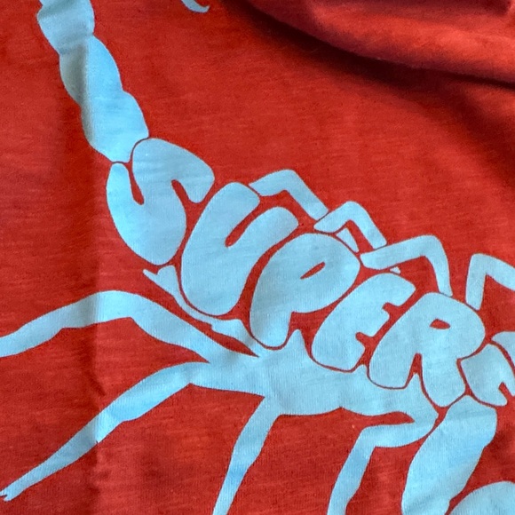 Mini Boden Long Sleeve Shirt - Red with Blue Scorpion - Picture 3 of 3